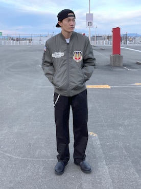 「アイテム（MA-1、その他）」を使った、shuppi12さん（メンズ・172cm）の冬コーディネート