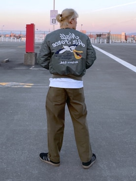 「アイテム（MA-1、その他）」を使った、shuppi12さん（メンズ・172cm）の冬コーディネート