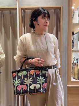 「ear PAPILLONNER（イアパピヨネ）のアイテム」を使った、わたさんさん（レディース・167cm）の春コーディネート