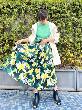 「AIGLE（エーグル）のアイテム（その他アウター）」を使った、RUNAさん（レディース・153cm）の春コーディネート