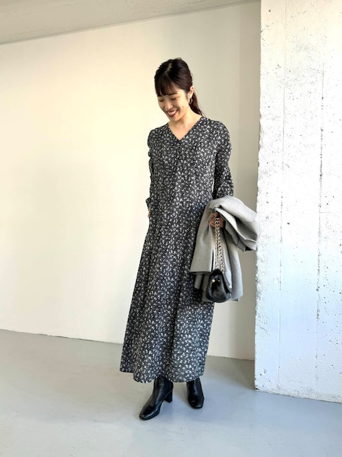 セール】F by ROSSO Vネックパフスリーブワンピース（ワンピース）｜F