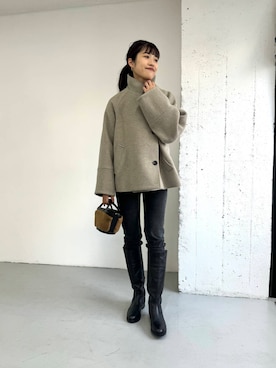 「アイテム（ピーコート）」を使った、rlvv37さん（レディース・163cm）の秋コーディネート