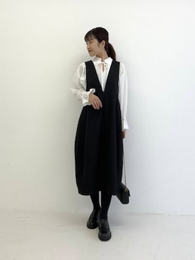 「URBAN RESEARCH ROSSO WOMEN（アーバンリサーチ　ロッソ）のアイテム（ジャンパースカート）」を使った、rlvv37さん（レディース・163cm）の秋コーディネート