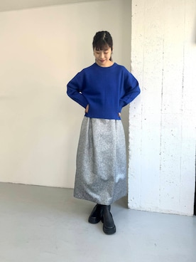 「アイテム（ワンピース、シルバー系）」を使った、rlvv37さん（レディース・163cm）の秋コーディネート