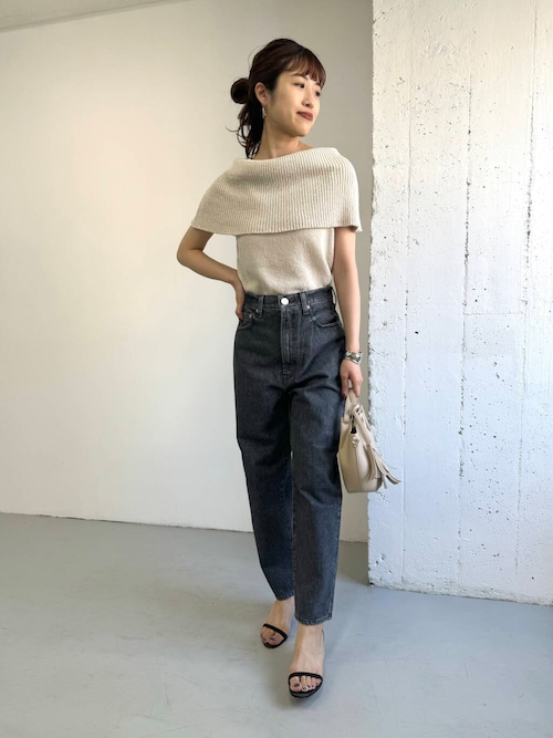 paloma wool 淡い水色 オフショルダー ニットセーター COCOMOMO ニット セーター マルチウェイ オフショルトップス