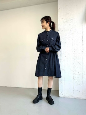 「アイテム（シャツワンピース）」を使った、rlvv37さん（レディース・163cm）の夏コーディネート