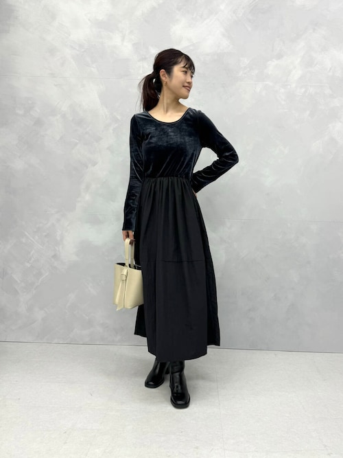 セール】『WEB限定』ベロアドッキングワンピース（ワンピース）｜URBAN