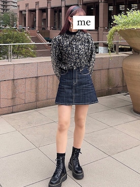 「シア―ブラウス」｜「アイテム（ブーツ）」を使った、ゆうりさん（レディース・162cm）の春コーディネート