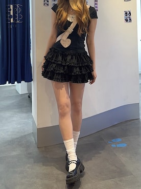 「H&M（エイチ・アンド・エム）のアイテム（トップス）」を使った、ゆうりさん（レディース・163cm）の夏コーディネート