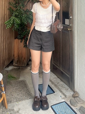「アイテム（ソックス/靴下）」を使った、ゆうりさん（レディース・163cm）の秋コーディネート