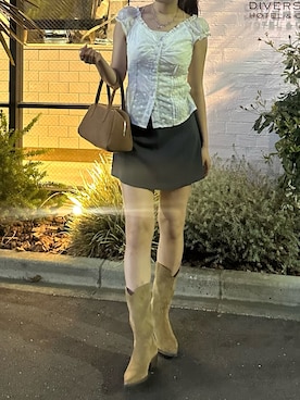 「ブーツスタイル」｜ゆうりさん（レディース・163cm）の夏コーディネート