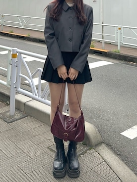 「EMODA（エモダ）のアイテム」を使った、ゆうりさん（レディース・163cm）の秋コーディネート