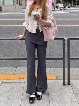 「H&M（エイチ・アンド・エム）のアイテム（パンツ）」を使った、ゆうりさん（レディース・163cm）の夏コーディネート
