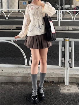 「韓国コーデ」｜「アイテム（パンプス）」を使った、ゆうりさん（レディース・163cm）の秋コーディネート