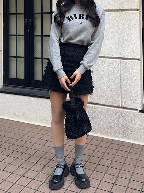 Bibiy ANNA PUFF TOP レースレイヤード スウェットトレーナー Bibiy ANNA PUFF TOP レースレイヤード スウェットトレーナー