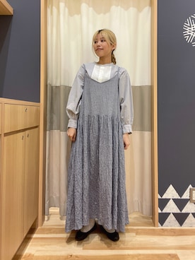 「ゆべしコラボ」｜「アイテム（ワンピース/ドレス）」を使った、ゆま🌻さん（レディース・155cm）の春コーディネート