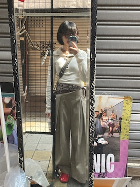「アイテム（サングラス）」を使った、嘎嘎(づ｡◕‿‿◕｡)づさん（レディース・163cm）の秋コーディネート