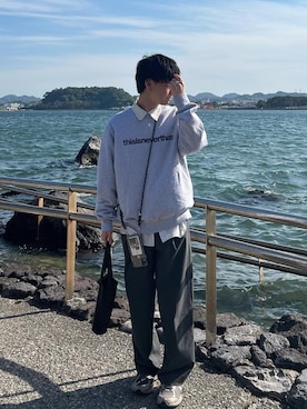 「アイテム（スウェット）」を使った、しんさん（メンズ・166cm・20代）の春コーディネート