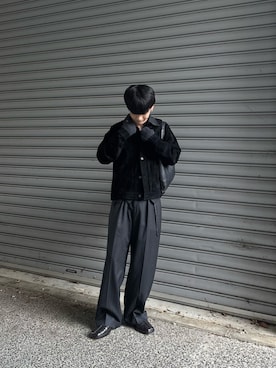 「アイテム（スリッポン）」を使った、しんさん（メンズ・166cm）の秋コーディネート