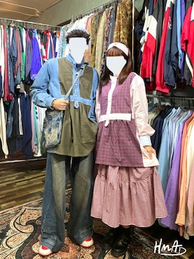 「REMAKE ITEMのアイテム」を使った、adacさん（レディース・157cm）の春コーディネート