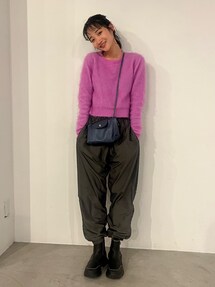 【美品】  6(ROKU) / ロク | 2022AW | MOHAIR CREW NECK PULLOVER モヘア ウール ショート丈 クルーネック プルオーバー ニット | パープル | レディース 6（ロク）の「＜6(ROKU)＞MOHAIR CREW NECK PULLOVER/ニット（ニット