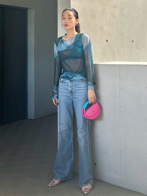 Sheer Top'EARTH'/シアートップ（Tシャツ/カットソー）｜sahara