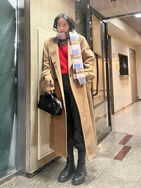 「Levi's（リーバイス）のアイテム（チノパンツ）」を使った、清水こづえさん（レディース・165cm）の冬コーディネート
