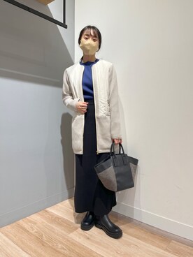 「Chez toi（シェトワ）のアイテム（ジャケット/アウター）」を使った、TAKAOKAさん（レディース・156cm）の秋コーディネート