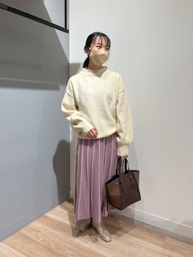 「Chez toi（シェトワ）のアイテム（ブーツ）」を使った、TAKAOKAさん（レディース・156cm）の秋コーディネート
