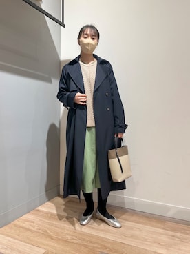 「Chez toi（シェトワ）のアイテム（ジャケット/アウター）」を使った、TAKAOKAさん（レディース・156cm）の冬コーディネート