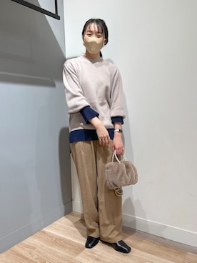 「Chez toi（シェトワ）のアイテム（ブーツ）」を使った、TAKAOKAさん（レディース・156cm）の秋コーディネート