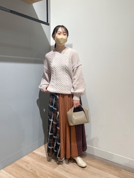 「Chez toi（シェトワ）のアイテム（ブーツ）」を使った、TAKAOKAさん（レディース・156cm）の秋コーディネート