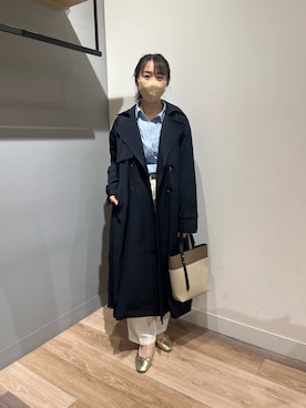 「Chez toi（シェトワ）のアイテム（ジャケット/アウター）」を使った、TAKAOKAさん（レディース・156cm）の春コーディネート