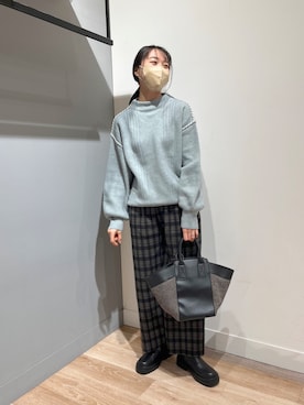 「Chez toi（シェトワ）のアイテム（ブーツ）」を使った、TAKAOKAさん（レディース・156cm）の秋コーディネート