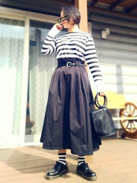 「アイテム（ペットグッズ、シルバー系）」を使った、遊雲さん（レディース・155cm）の冬コーディネート