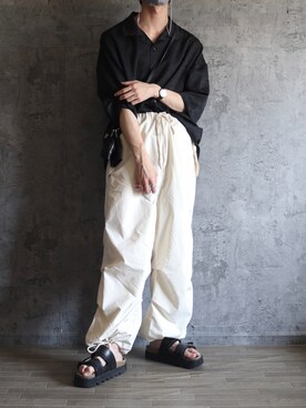 「GLOSTER（グロスター）のアイテム」を使った、くま🧸さん（メンズ・174cm）の春コーディネート
