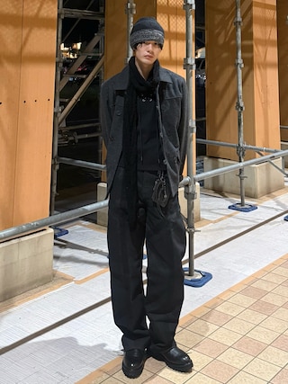 「PHILTHEORY(フィルセオリー)のWeathered coating denim pants / ウェザードコーティングデニムパンツ(デニムパンツ)」を使った、くま🧸さん(メンズ・174cm)の秋コーディネート