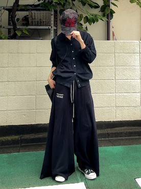「アイテム（キャップ）」を使った、くま🧸さん（メンズ・174cm）の秋コーディネート