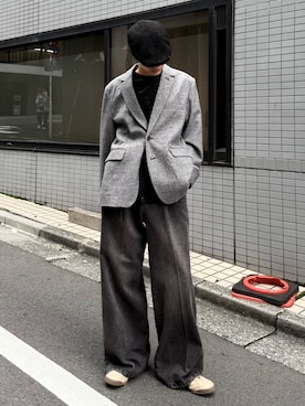 「アイテム（テーラードジャケット）」を使った、くま🧸さん（メンズ・174cm）の秋コーディネート