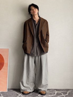 「CASPER JOHN（キャスパージョン）のアイテム」を使った、くま🧸さん（メンズ・174cm）の冬コーディネート