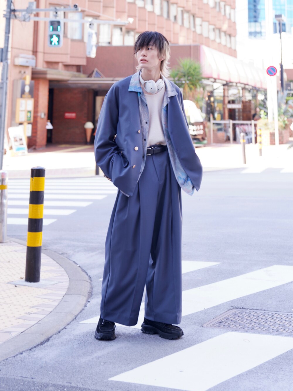 Casper John クロスカラーブレザー&スラックスセットアップ