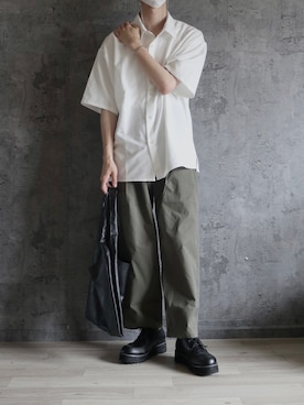 「RUUBON（ルーボン）のアイテム（その他パンツ）」を使った、くま🧸さん（メンズ・174cm）の夏コーディネート