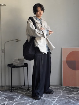 「綺麗めコーデ」｜くま🧸さん（メンズ・174cm）の冬コーディネート