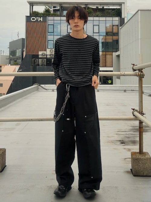 Casper John ダブルニーフレアスラックス Casper John スラックス Double knee flare slacks / ダブルニー