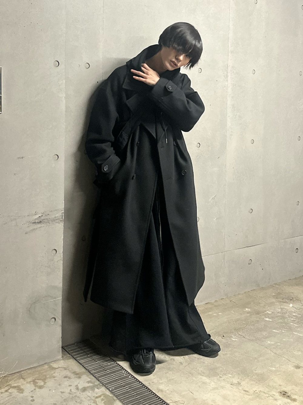 CLEL】 テックメルトンルーズ ダブルチェスターコート Sサイズ