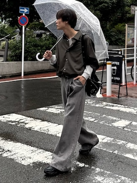 「tk.TAKEO KIKUCHI（ティーケータケオキクチ）のアイテム（スニーカー）」を使った、くま🧸さん（メンズ・174cm）の夏コーディネート