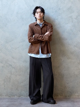 「CASPER JOHN（キャスパージョン）のアイテム」を使った、くま🧸さん（メンズ・174cm）の冬コーディネート