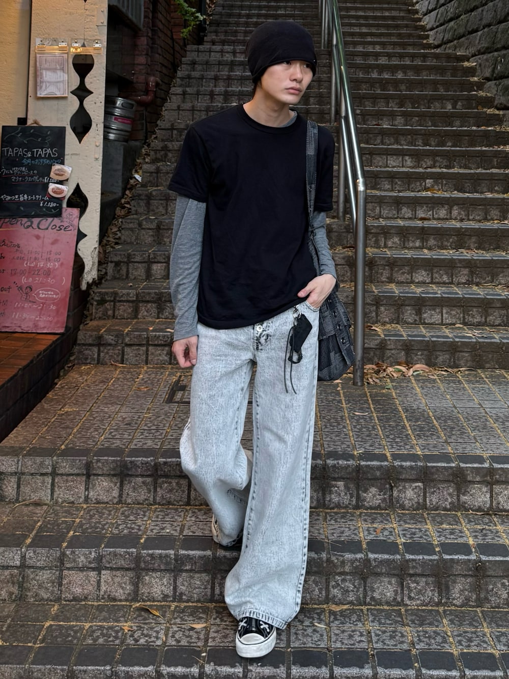 Hanes/ヘインズ】メンズ KURO クルーネックTシャツを使った人気