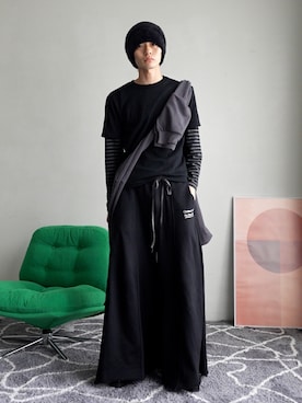 「アイテム（トートバッグ）」を使った、くま🧸さん（メンズ・174cm）の秋コーディネート