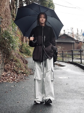 「ANEI（アーネイ）のアイテム」を使った、くま🧸さん（メンズ・174cm）の冬コーディネート